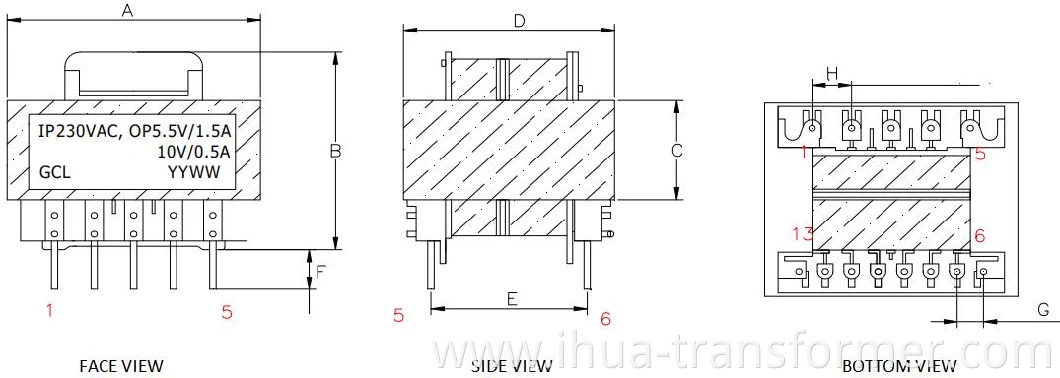 China Factory Step Down Ei Type Low Frequency Transformer with Low Price